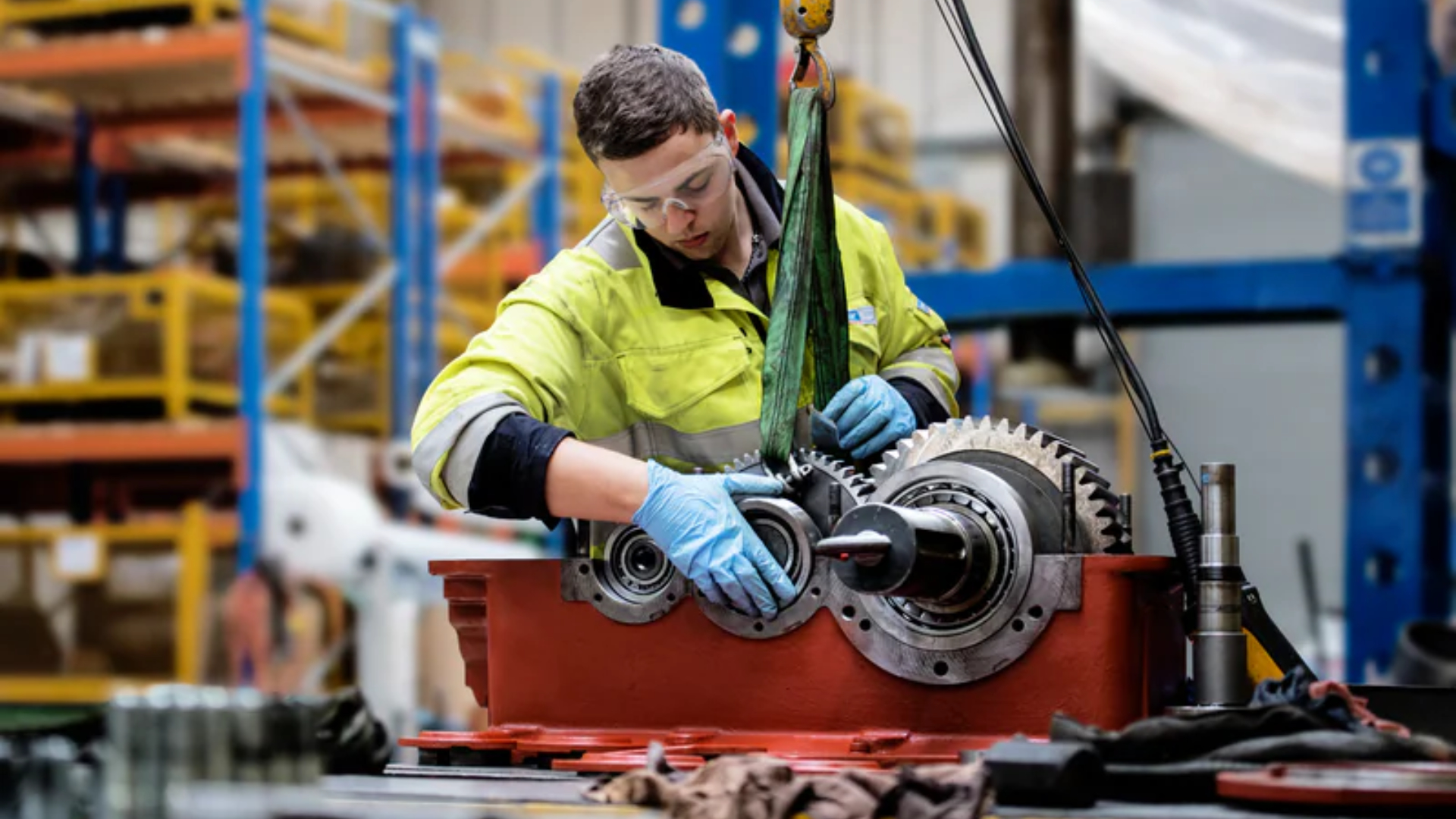 Modern factory floor